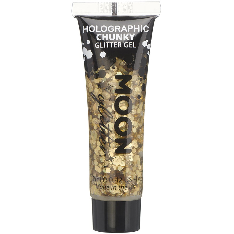 Moon Glitter Holographic Gold Chunky Glitter Gel