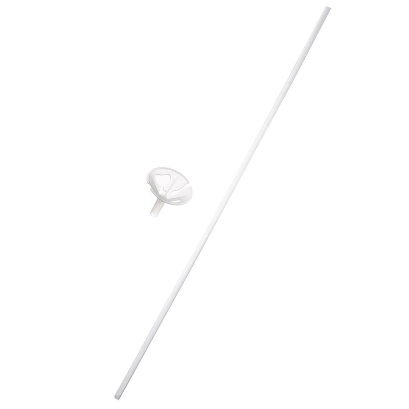 30cm Single Clear Balloon Stick With Medium Sized Cup