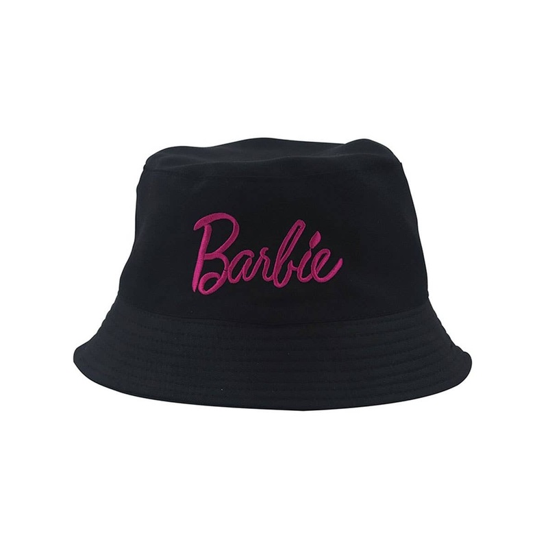 B-Doll Black Bucket Hat With Pink Logo