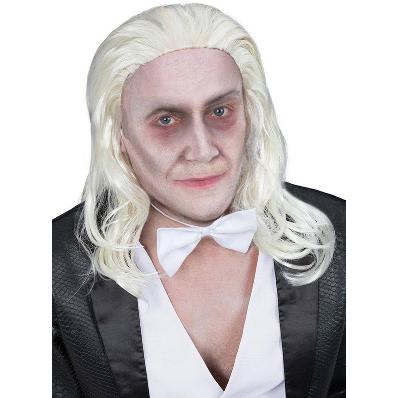 Rocky Horror Riff Raff Mens White Costume Wig