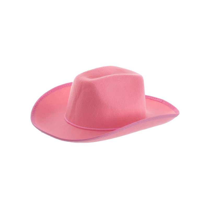 Solid Pink Feltex Adults Cowboy Costume Hat