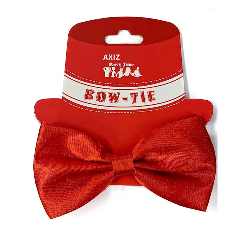 Adjustable Red Satin Costume Bow Tie