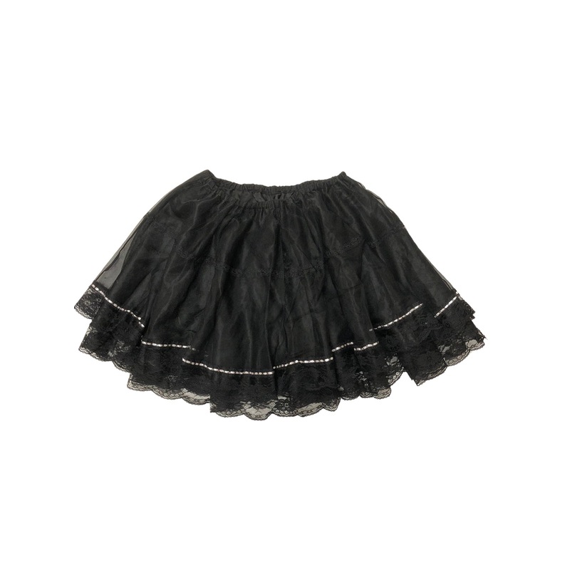 Black Tutu With White Ribbon Trim Womens – Size Large