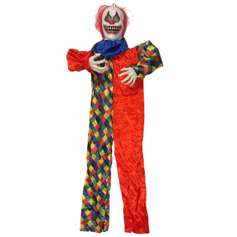 Light Up Hanging Animated Halloween Clown Decoration