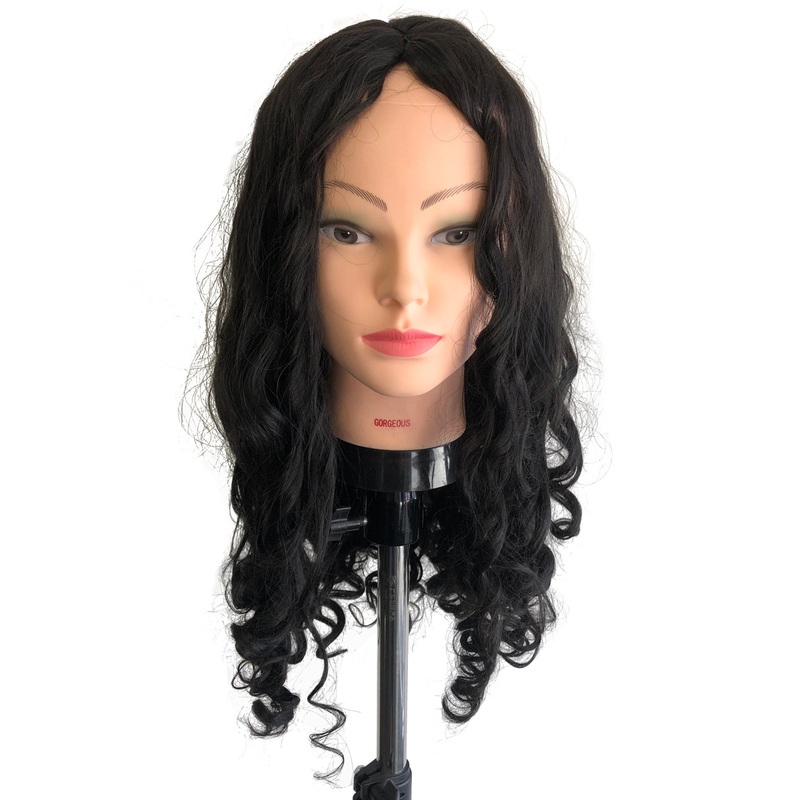 Long Black Adults Costume Accessory Wig with Ringlet Curls