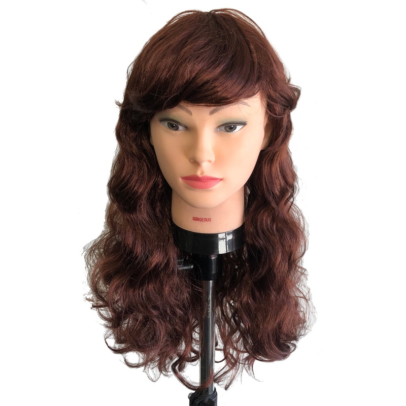 Long Curly Auburn Glamour Costume Accessory Wig