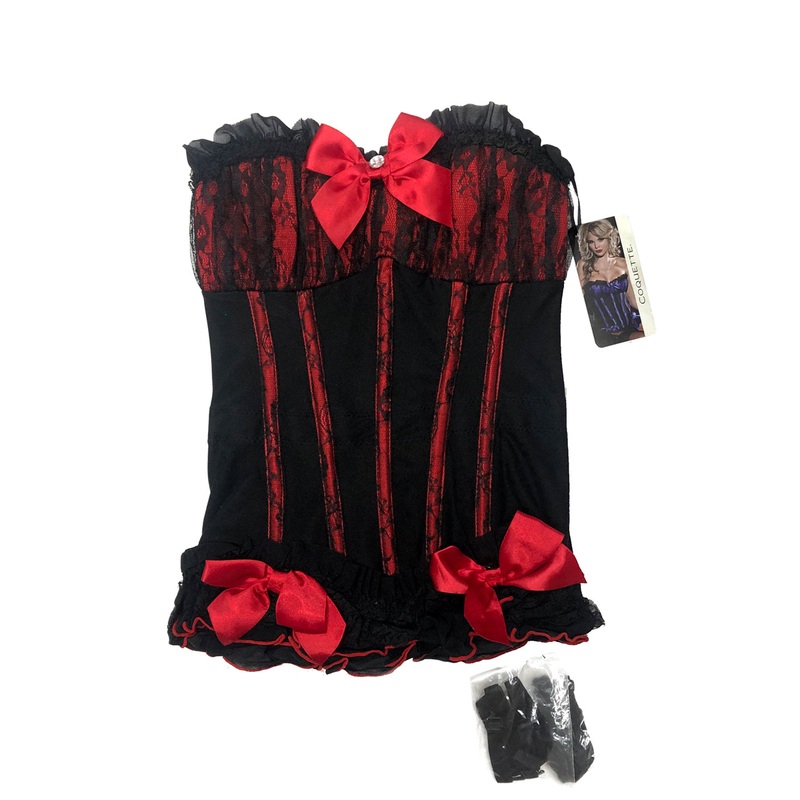 Sexy Black and Red Corset Womens – Size Small