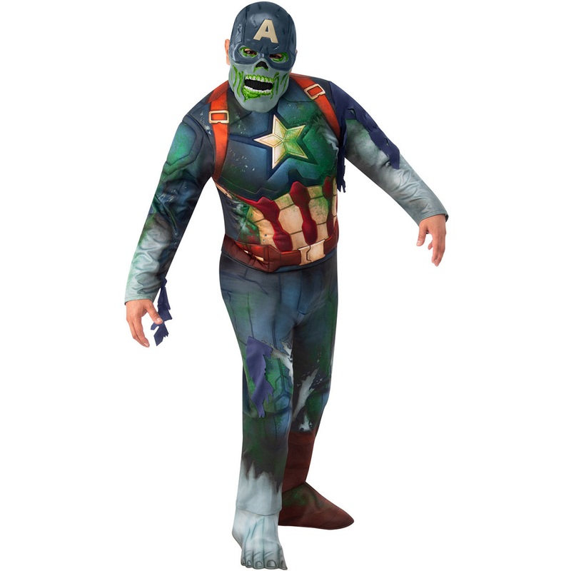 Zombie Captain America Deluxe Teen Boys Costume Teen