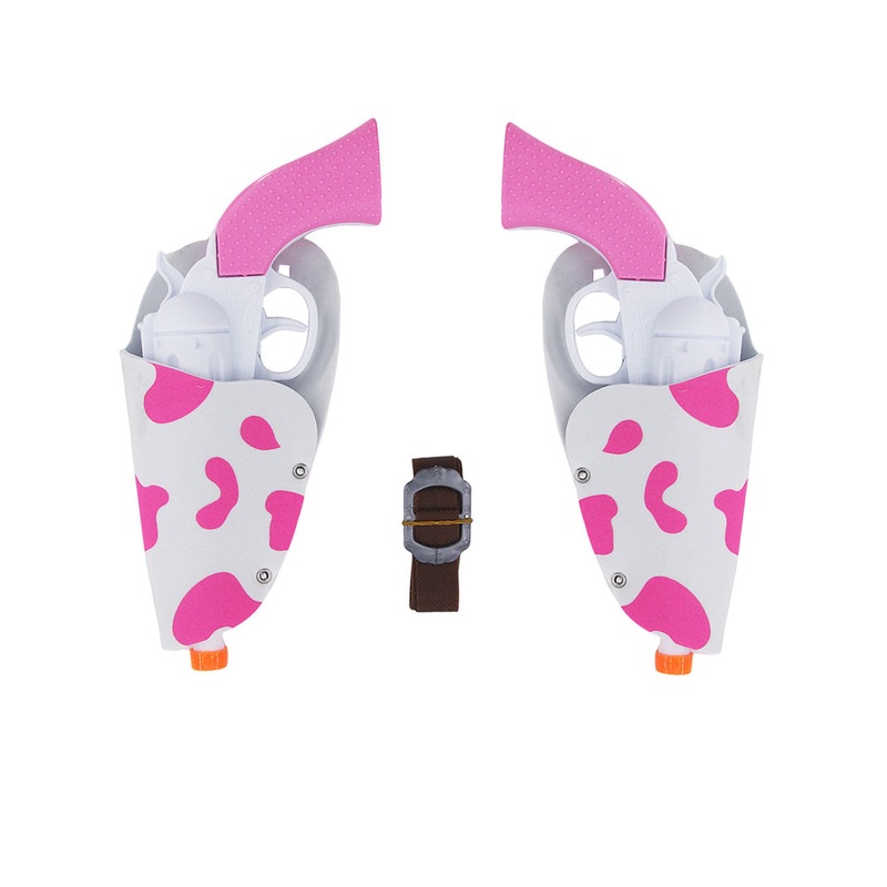 Western Cowboy Pink And White Toy Guns Set