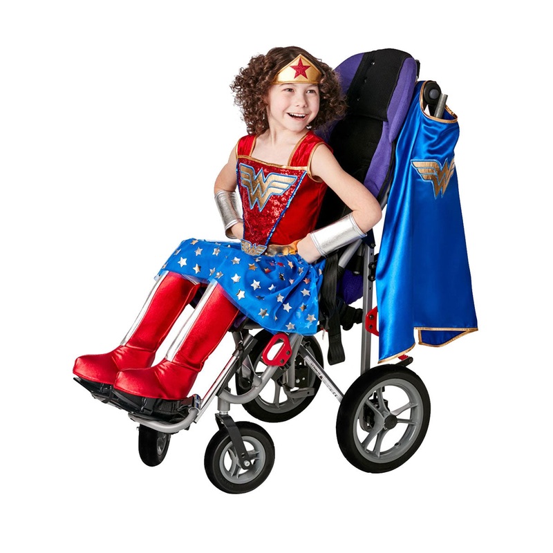 Wonder Woman Girls Adaptive Superhero Costume Small