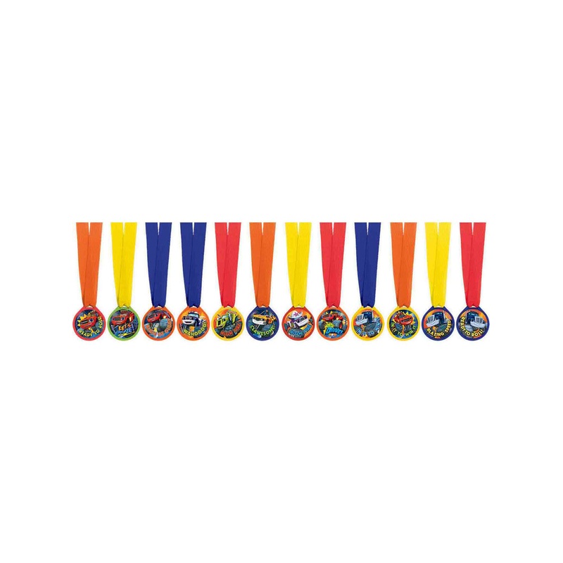 Assorted Pack of 12 Blaze Mini Award Medals Party Favours