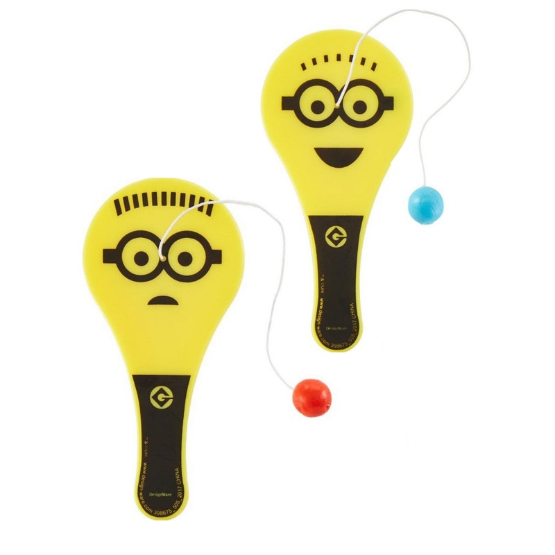 Paddle Ball 12 Pack of Despicable Me Minion Party Favours
