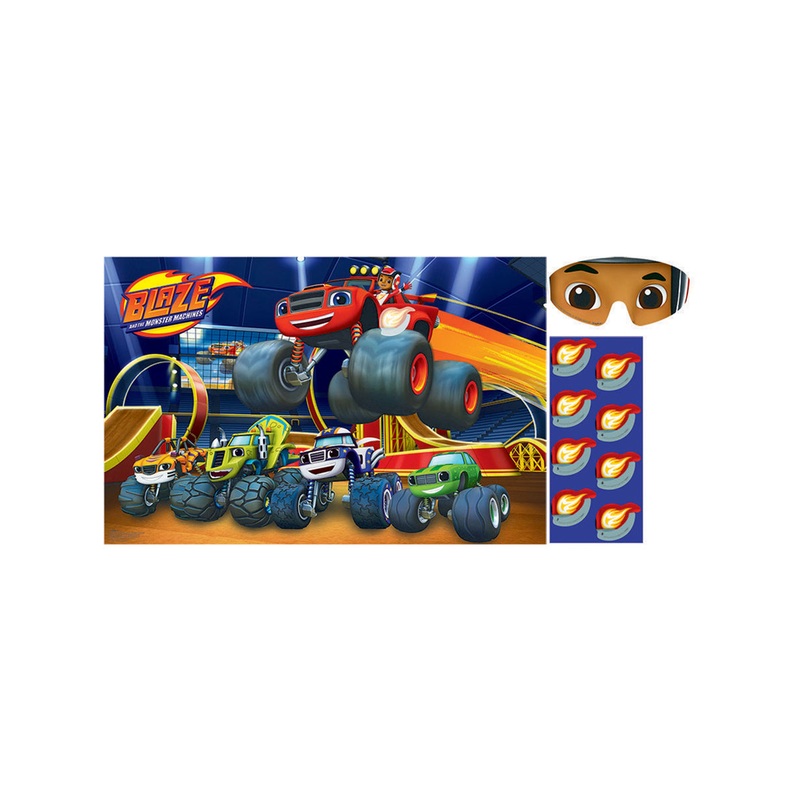 Pin the Flame on Blaze Party Game