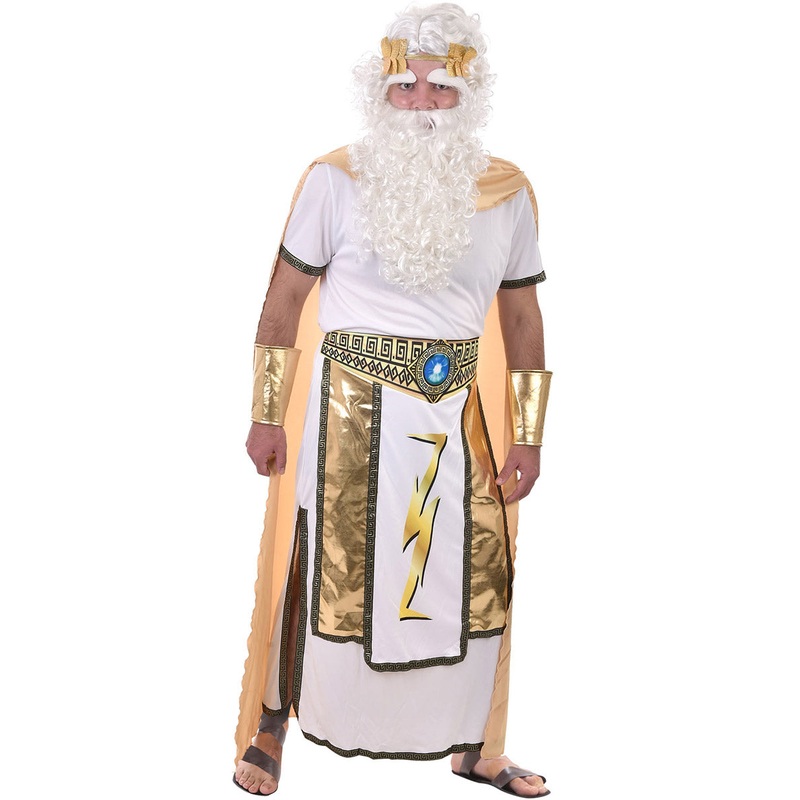 Zeus God Of Thunder Mens Ancient Greek Costume Standard