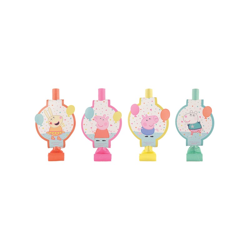 Assorted Peppa Pig Party Blowers 4 Pack