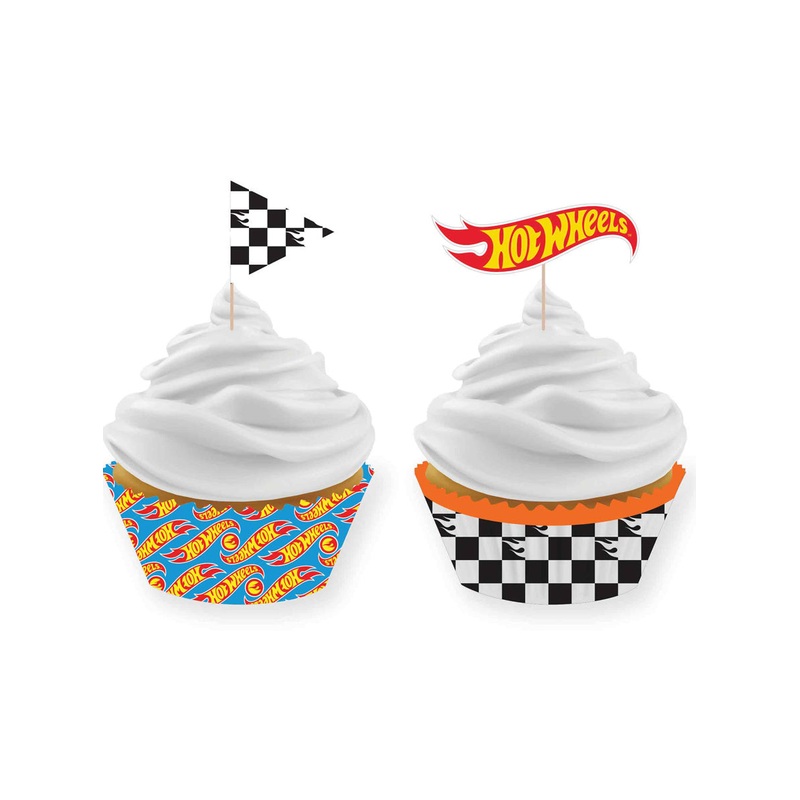 Hot Wheels Cupcake Pans and Picks 24 Pack