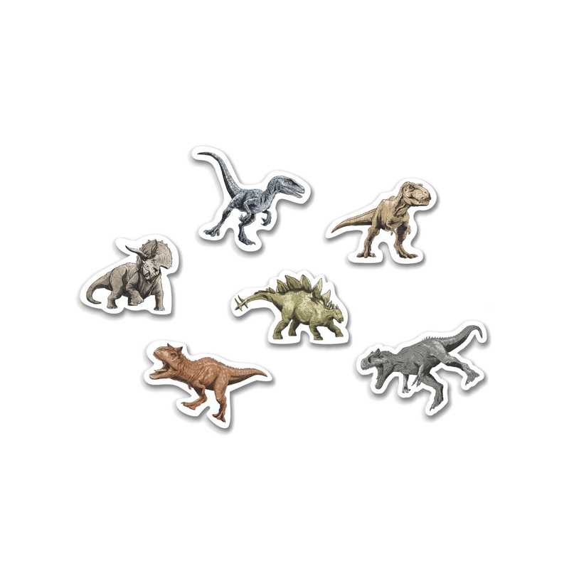 Jurassic Into the Wild Pack of 6 Dinosaur Eraser Party Favours
