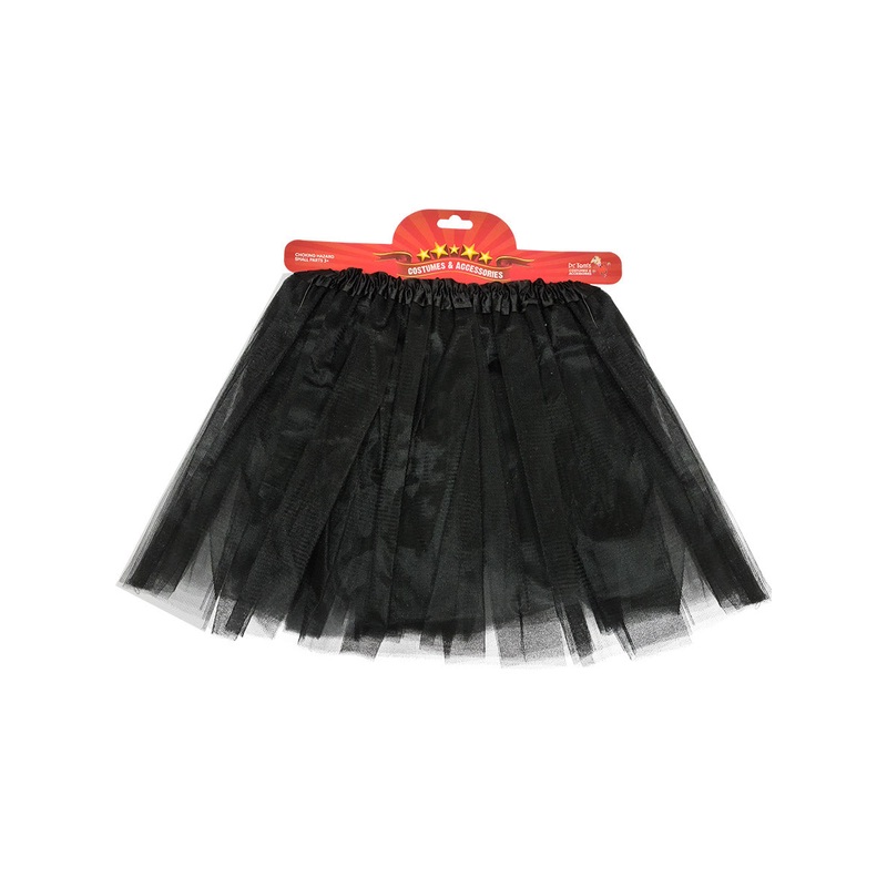 Basic Adults Black 40cm Costume Tutu One Size