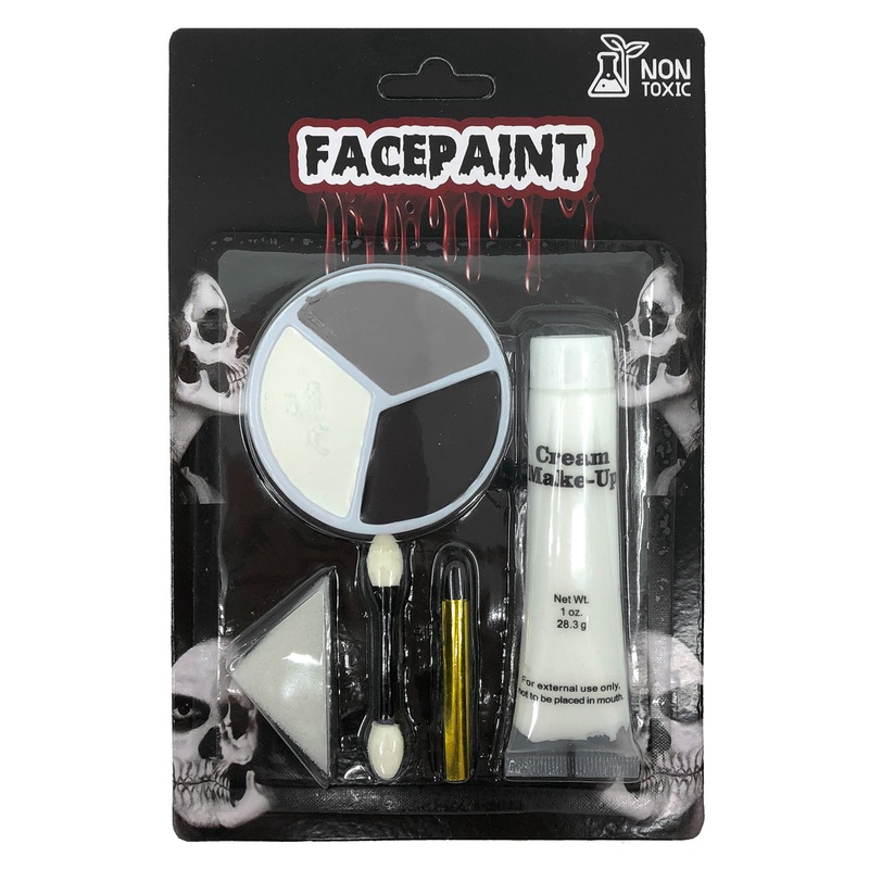 Basic Black White And Grey Halloween Makeup Kit