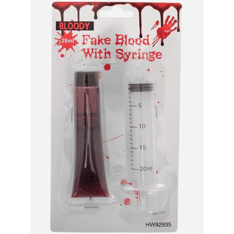 Syringe And 28ml Fake Blood Halloween Set