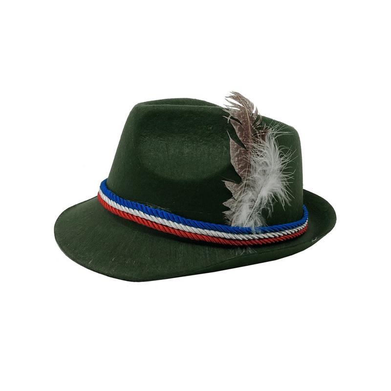 German Oktoberfest Mens Forest Green Costume Hat