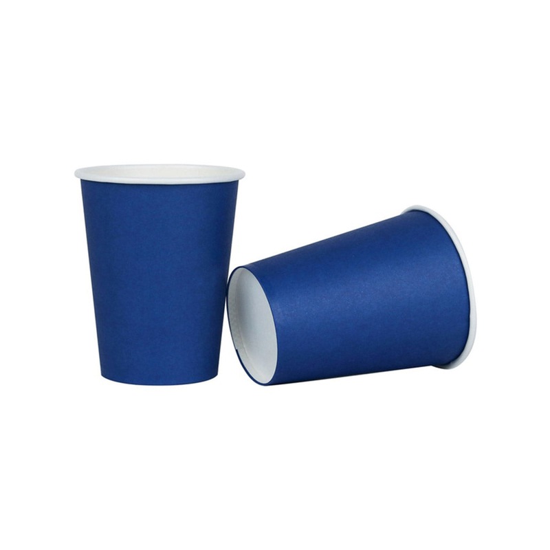 Azure Blue 20 Pack 266ml Paper Party Cups