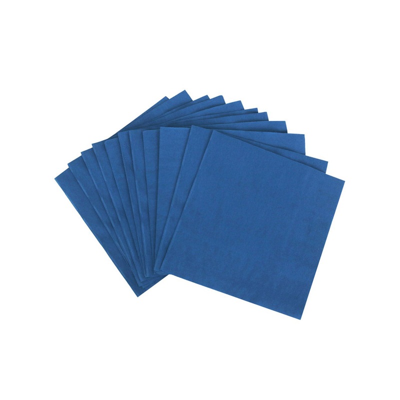 Azure Blue 40 Pack Square 23cm Paper Party Napkins
