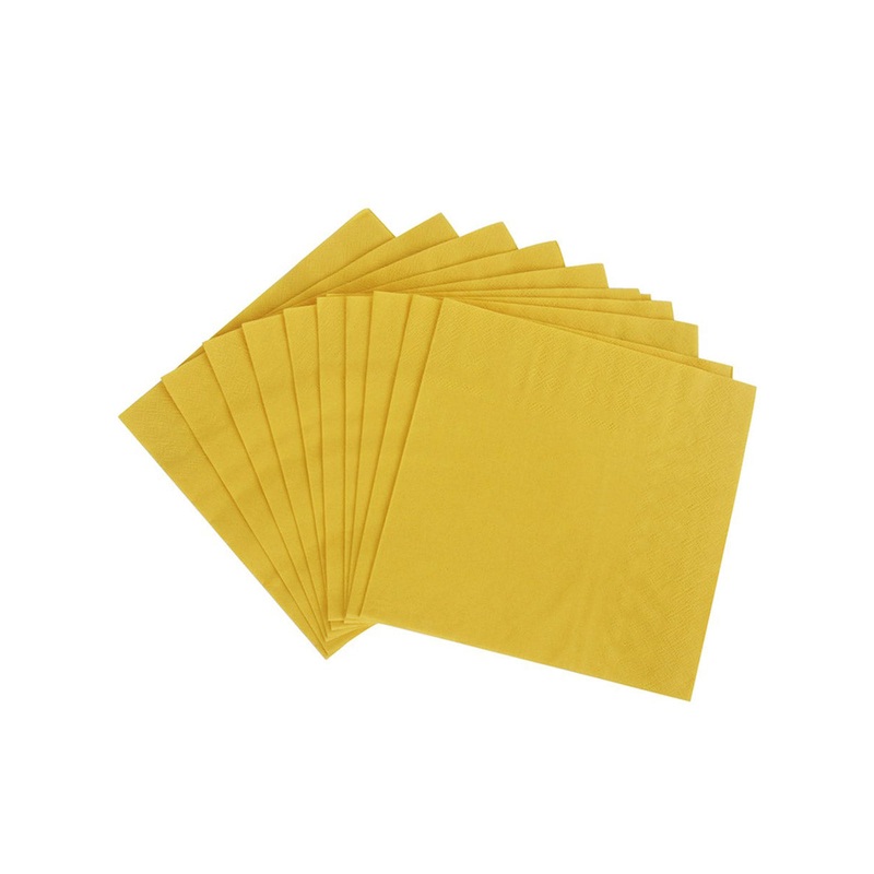 Dandelion Yellow 40 Pack Square 23cm Paper Party Napkins