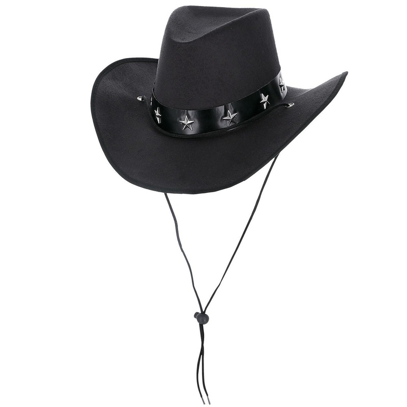 Western Star Mens Black Cowboy Costume Hat