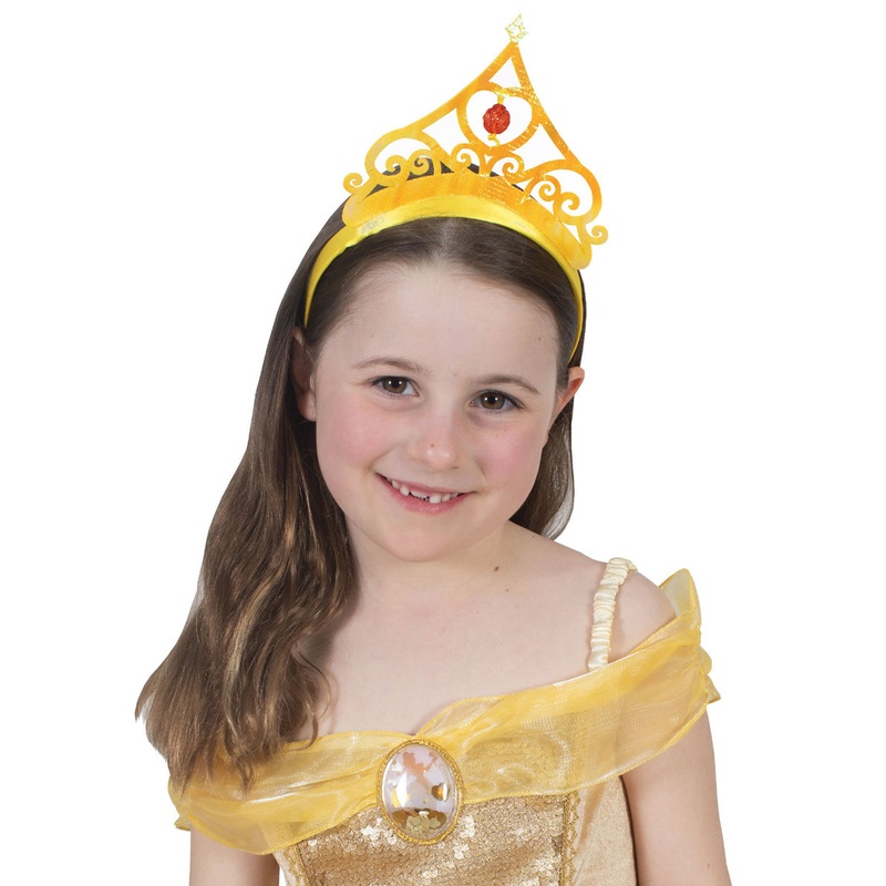 Belle Girls Yellow Iridescent Disney Princess Costume Tiara