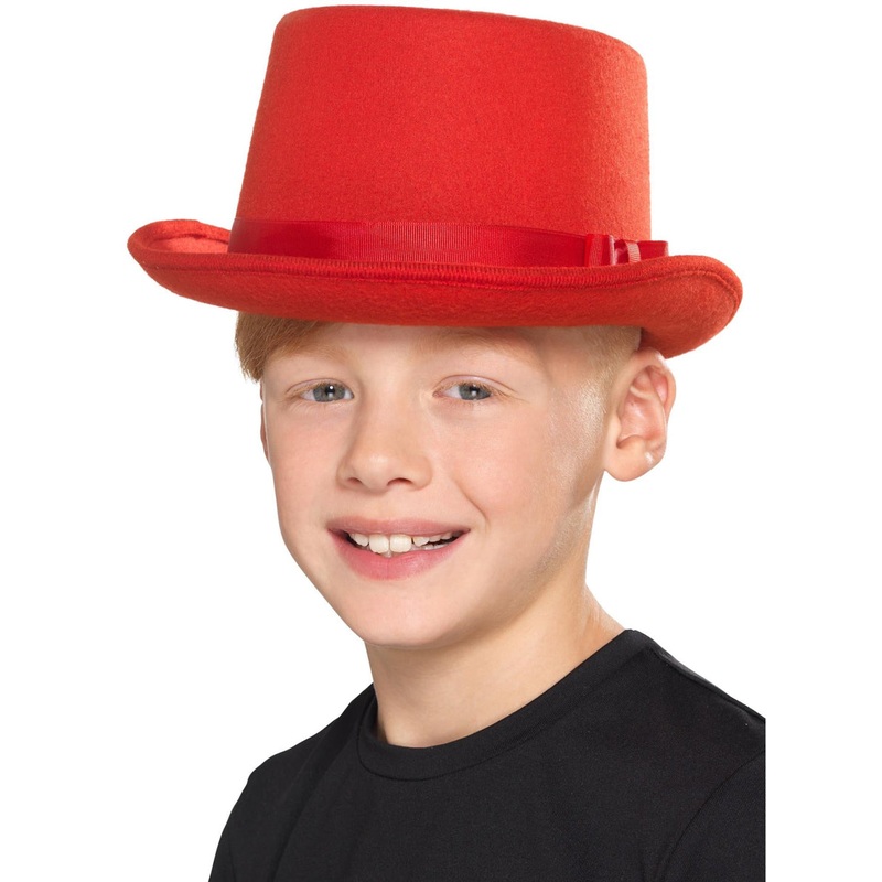 Simple Red Boys Costume Top Hat
