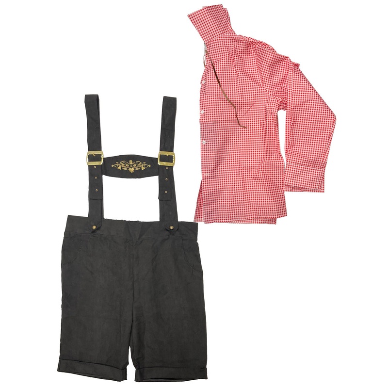 Black and Red Mens Oktoberfest Costume – Size Large