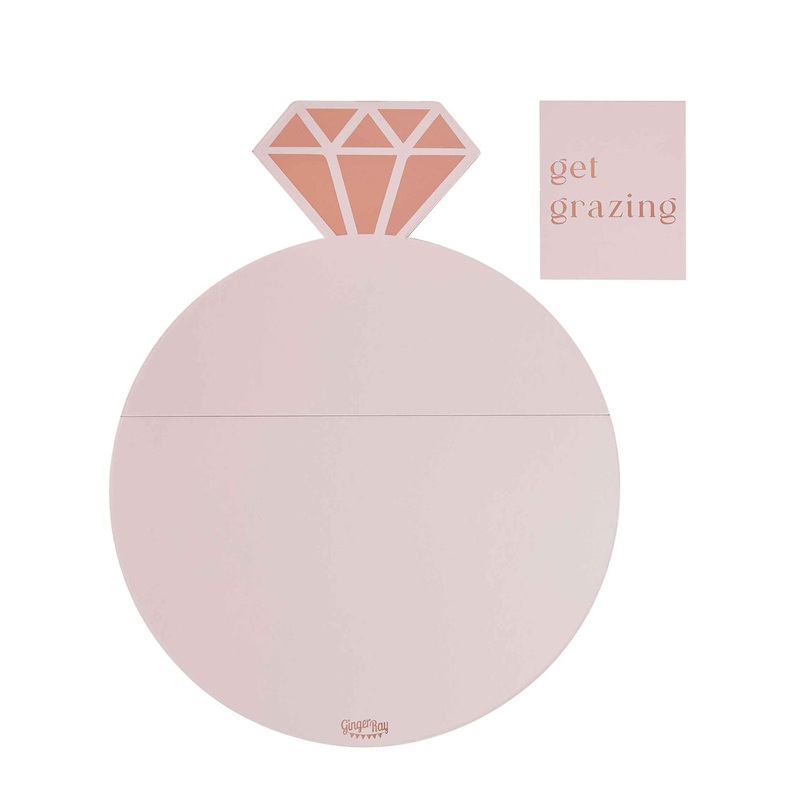 Blush Pink Hens Night Engagement Ring 39cm Grazing Board