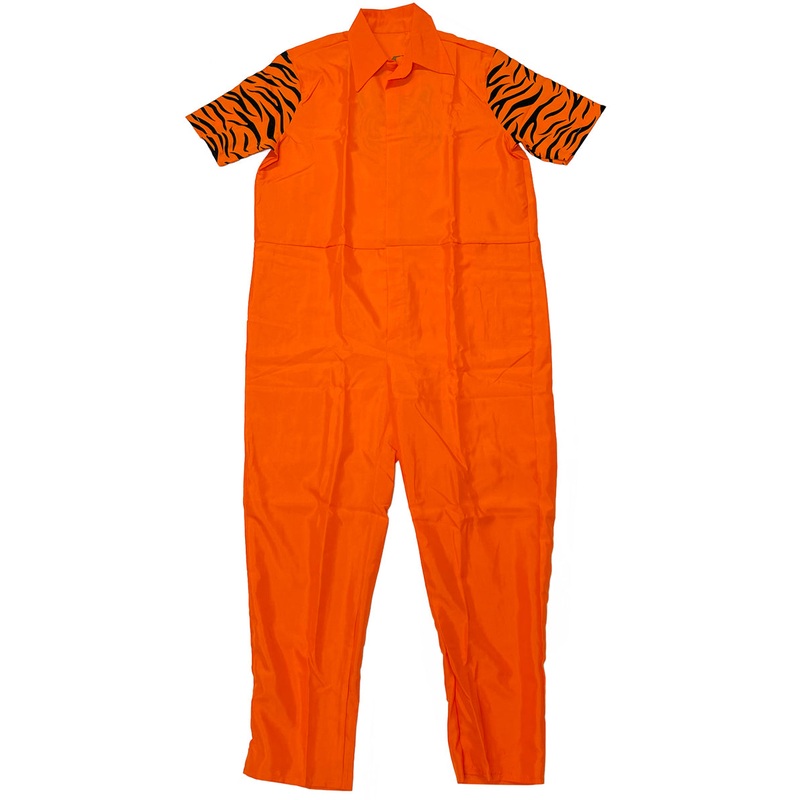 Tiger King Mens Orange Prisoner Jumpsuit Costume – Size Large
