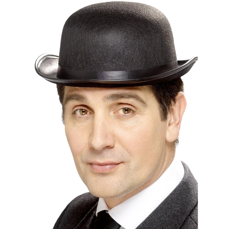 Basic Adults Black Bowler Costume Hat