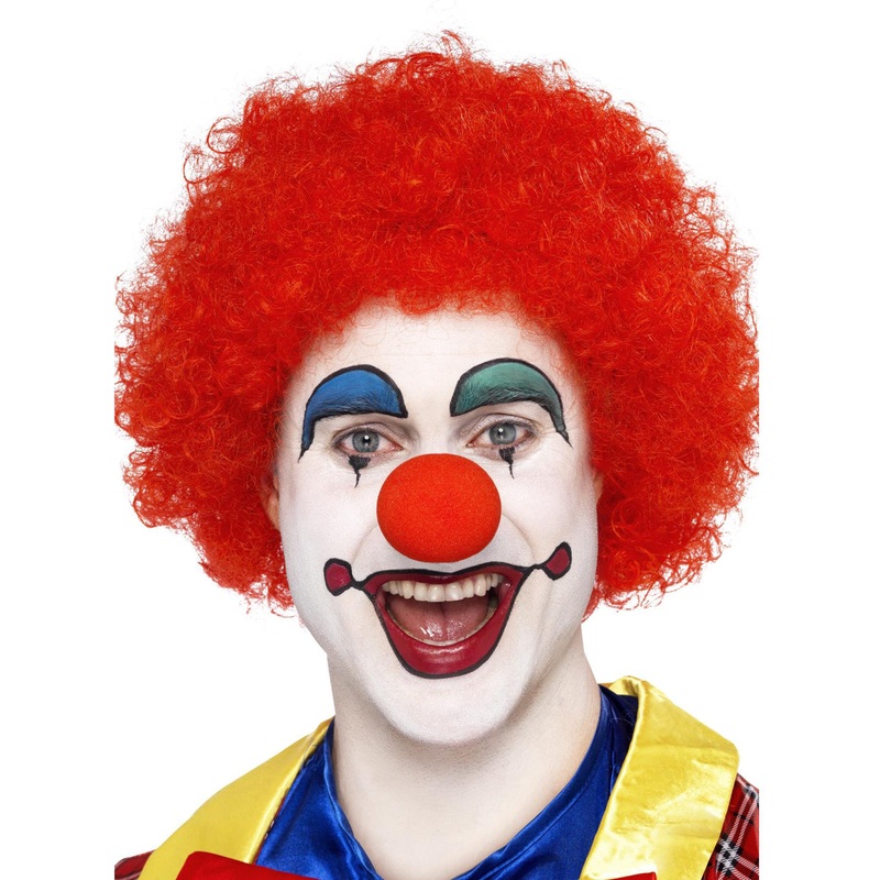 Basic Curly Red Afro Mens Costume Wig