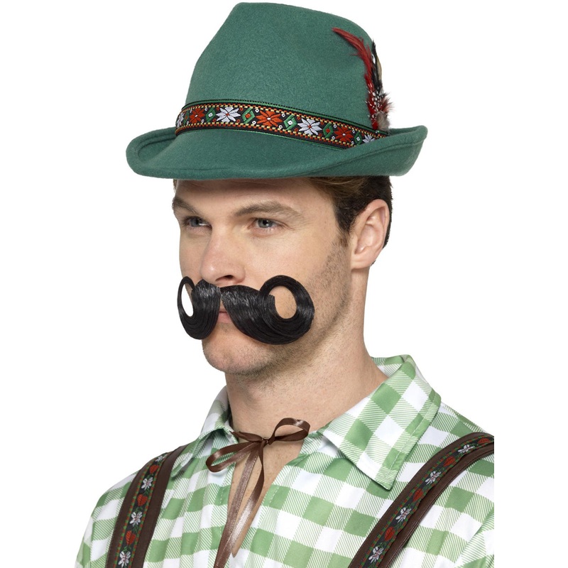German Deluxe Green Alpine Trenker Costume Hat