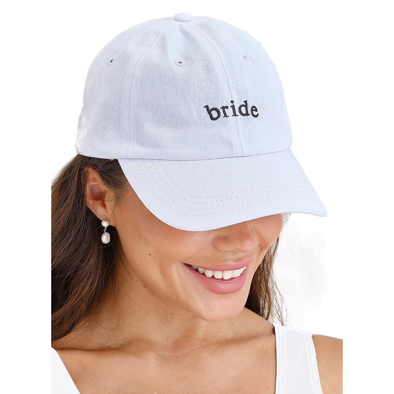 Hens Party White Bride Embroidered Cap