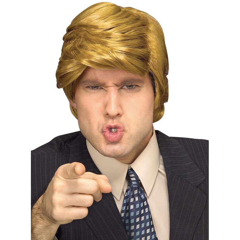 Billionaire Mens Short Blonde Trump Costume Wig