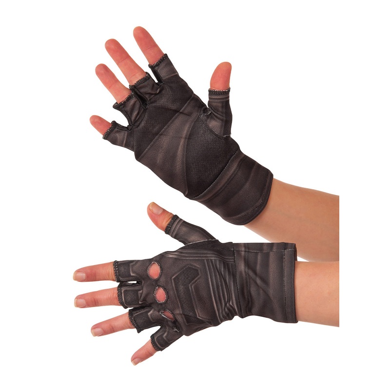 Captain America Kids Black Superhero Costume Gloves