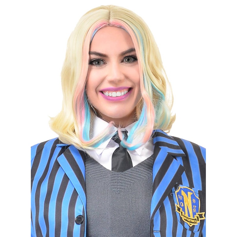 Deluxe Blonde Womens Wednesday Enid Character Costume Wig