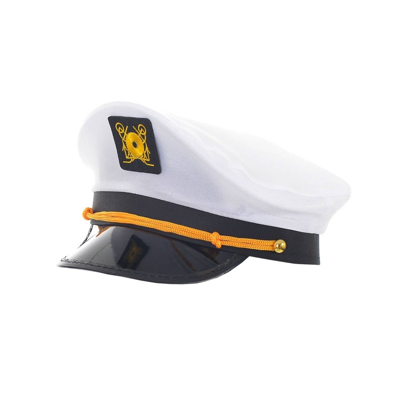 High Seas White Ship Captain Costume Hat