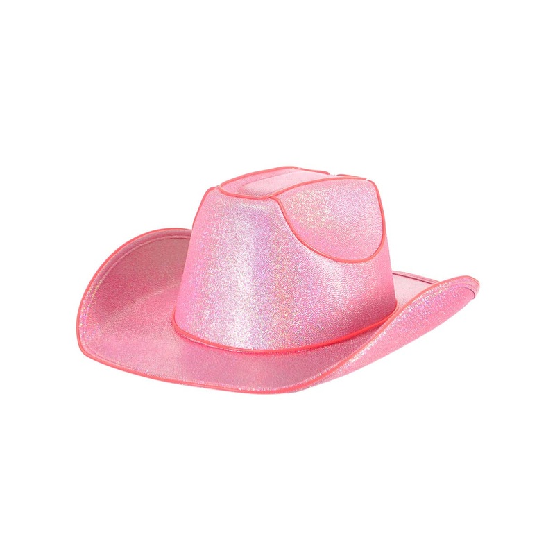 Shimmery Pink Light Up Cowgirl Costume Hat