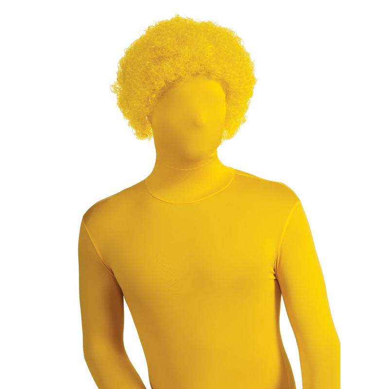 Short Kids Yellow Afro Costume Wig