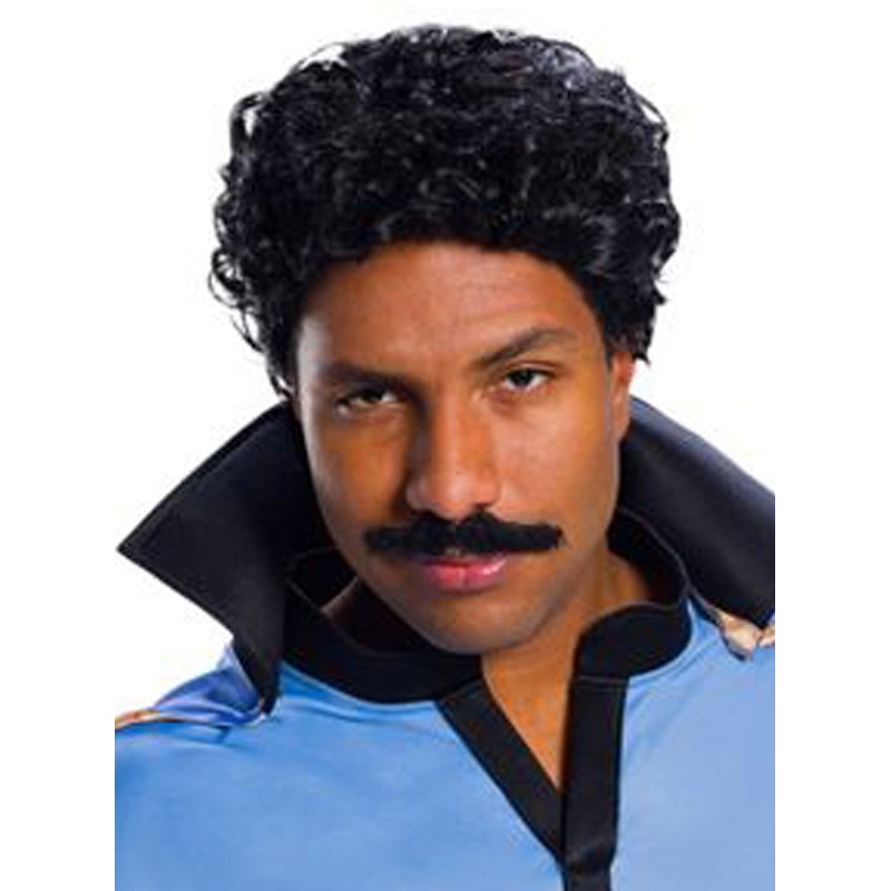 Star Wars Lando Calrissian Mens Short Black Costume Wig