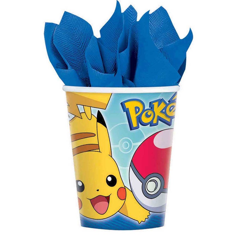 Pokemon 8 Pack of 266ml Paper Cups