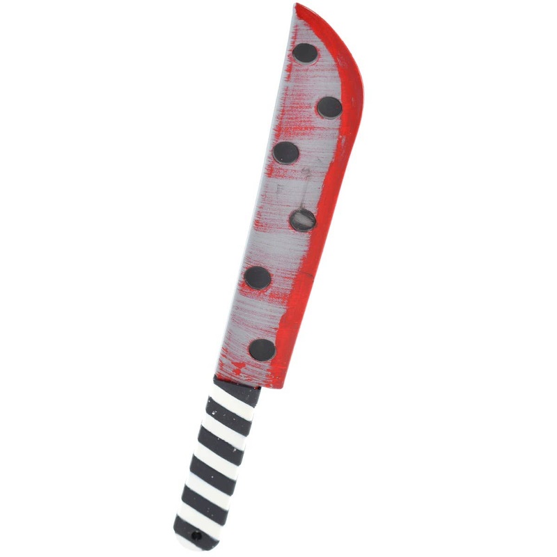 Bloody Polka-Dot Clown Halloween Machete Knife