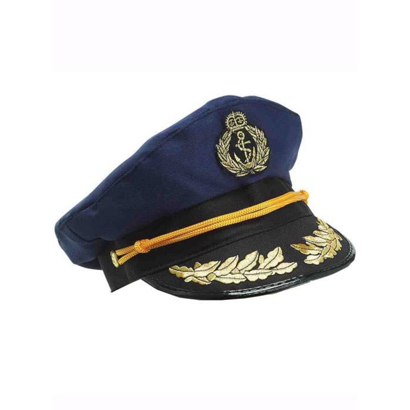 Navy Blue Sailor Captain Costume Hat
