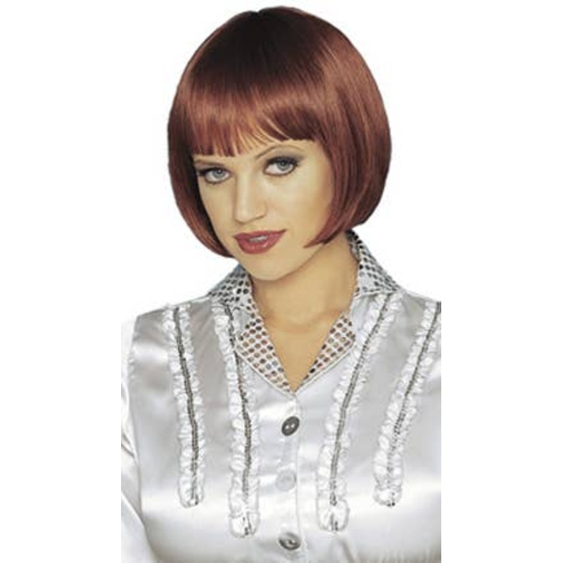 Sassy Short Natural Red Bob Womens Costume Wig
