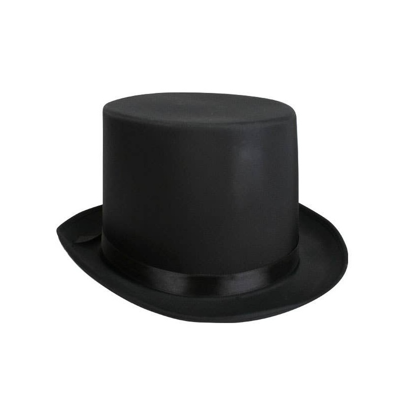 Satin Deluxe Black Top Hat